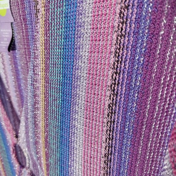 CM Shapes Tunic Top 3X Stretch Open Front Sparkle Cover Up Boho Fairy Festival - Picture 2 of 8